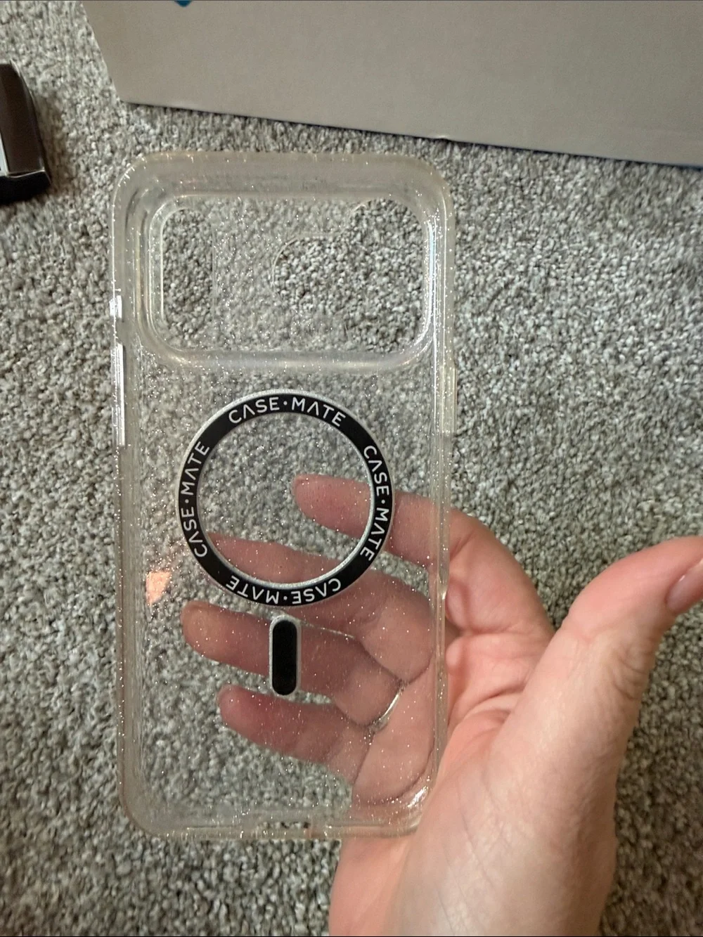 Case mate Clear MagSafe Compatible Phone Case - Transparent with glitter NWOT